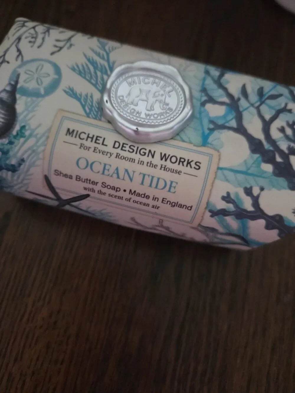 Michel Design Works Ocean Tide Large Bath Soap Bar Ocean Air & Dewy Melon Scent